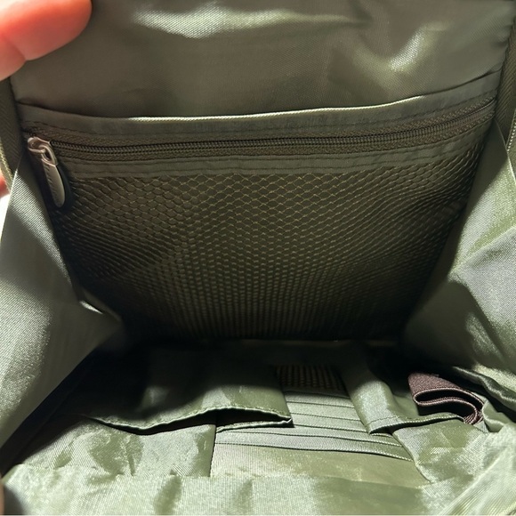 Travelon AntiTheft Shoulder Bag Crossbody Convertible Travel Green MicroSuede - Picture 10 of 11